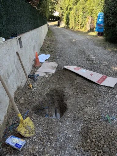 Détection de fuite enterrée au gaz traceur à Cagnes-sur-Mer – 60 mètres localisés sans casse, Cagnes-sur-Mer, Les Plombiers d'Azur